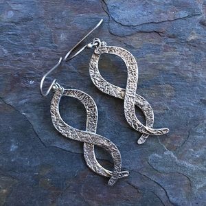 Sterling artisan dangle earrings